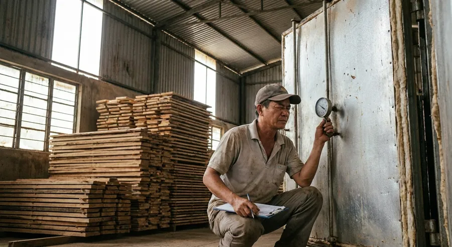 Wood drying kiln at TVN Furniture